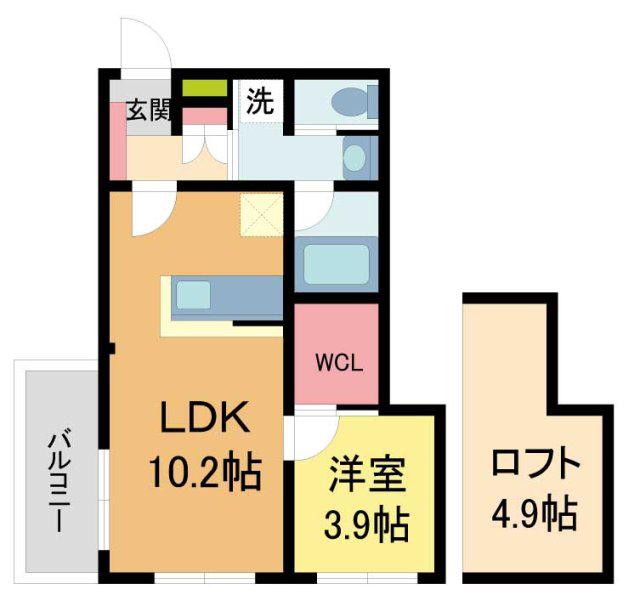 GRAN KOBELIA(1LDK/3階)の間取り写真