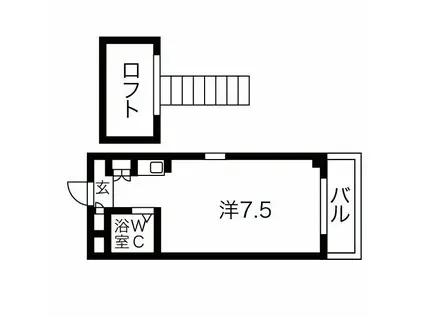 ベース1浜寺(ワンルーム/4階)の間取り写真