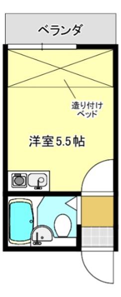 エアポート21(ワンルーム/1階)の間取り写真