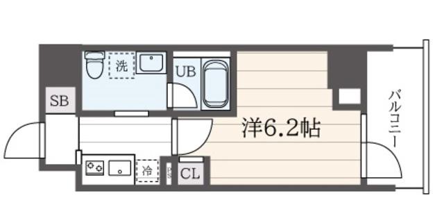 クレヴィスタ阪東橋III(1K/9階)の間取り写真