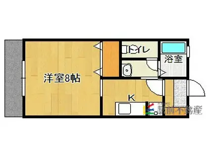 セジュールMS(1K/2階)の間取り写真