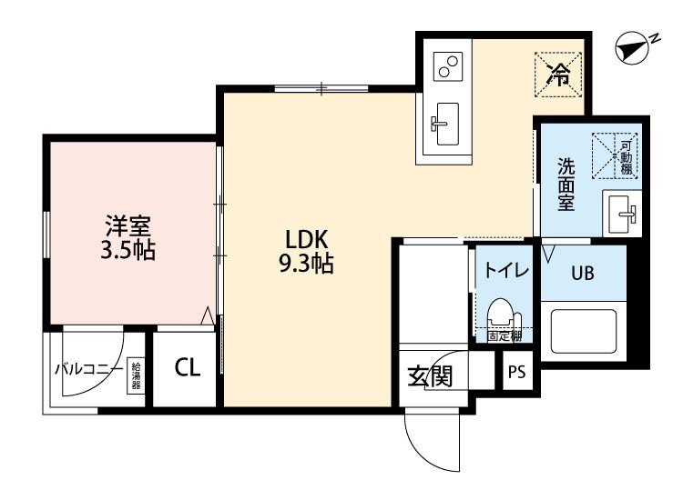 BAILA &PREMIUM(1LDK/2階)の間取り写真