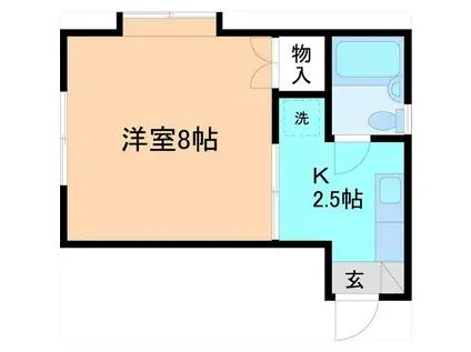 ハイツラピーン(1K/1階)の間取り写真