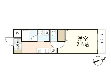 PABLO観音本町I(1K/8階)の間取り写真
