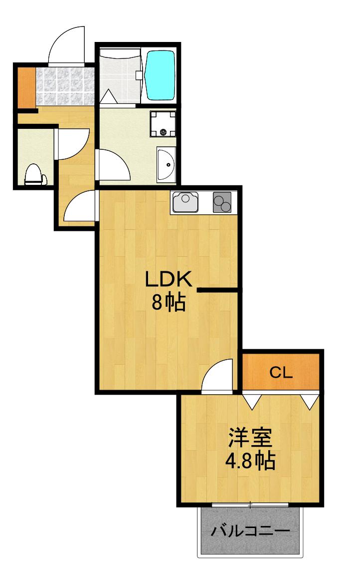 グランドーネ日吉(1LDK/1階)の間取り写真