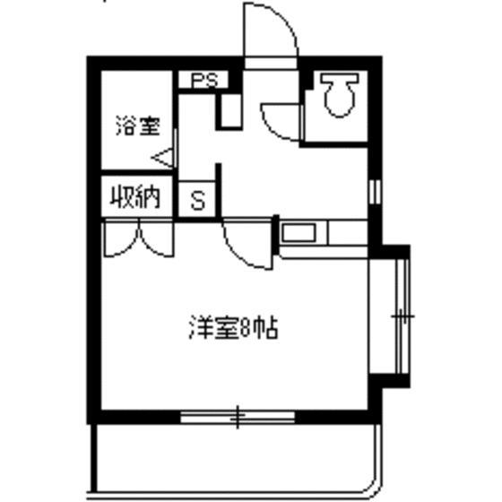 セレブ城西(1K/1階)の間取り写真