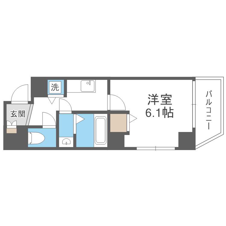 フォルトゥーナ南久宝寺(1K/4階)の間取り写真