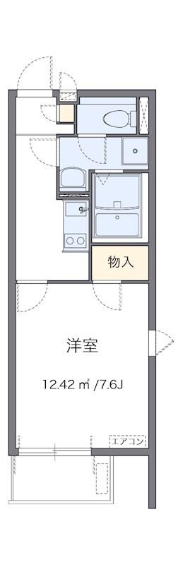 グリーンライト(1K/2階)の間取り写真