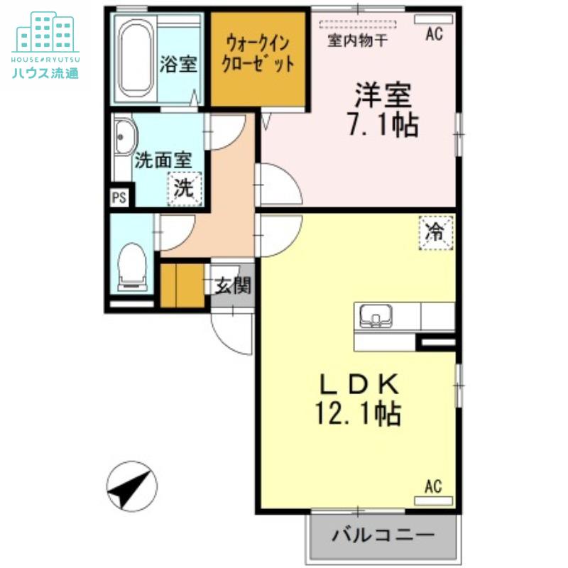 リッチジャスミン(1LDK/2階)の間取り写真