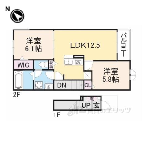 ファミリエ(2LDK/2階)の間取り写真