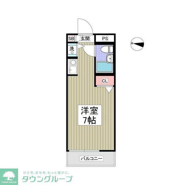ジョイフル大和南(ワンルーム/1階)の間取り写真