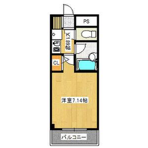 カレッジハイツ春日井(1K/1階)の間取り写真