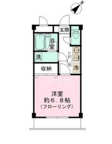 F-CITY東葛西(1K/4階)の間取り写真