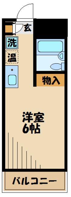 エスケイケイビル(ワンルーム/3階)の間取り写真