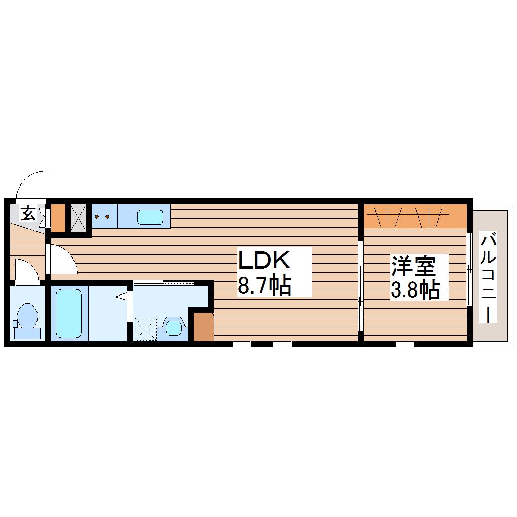 プランド東照宮(1LDK/1階)の間取り写真