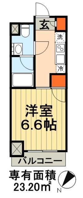 SEASCAPE千葉みなと(1K/13階)の間取り写真