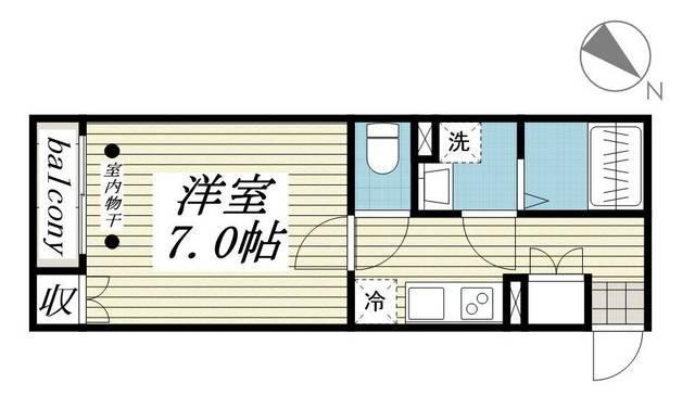 東京メトロ半蔵門線 押上駅 徒歩4分 3階建 築13年(1K/1階)の間取り写真