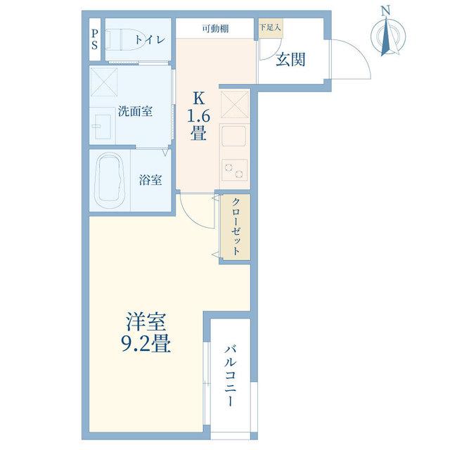 J-MAISON南浦和I(1K/3階)の間取り写真