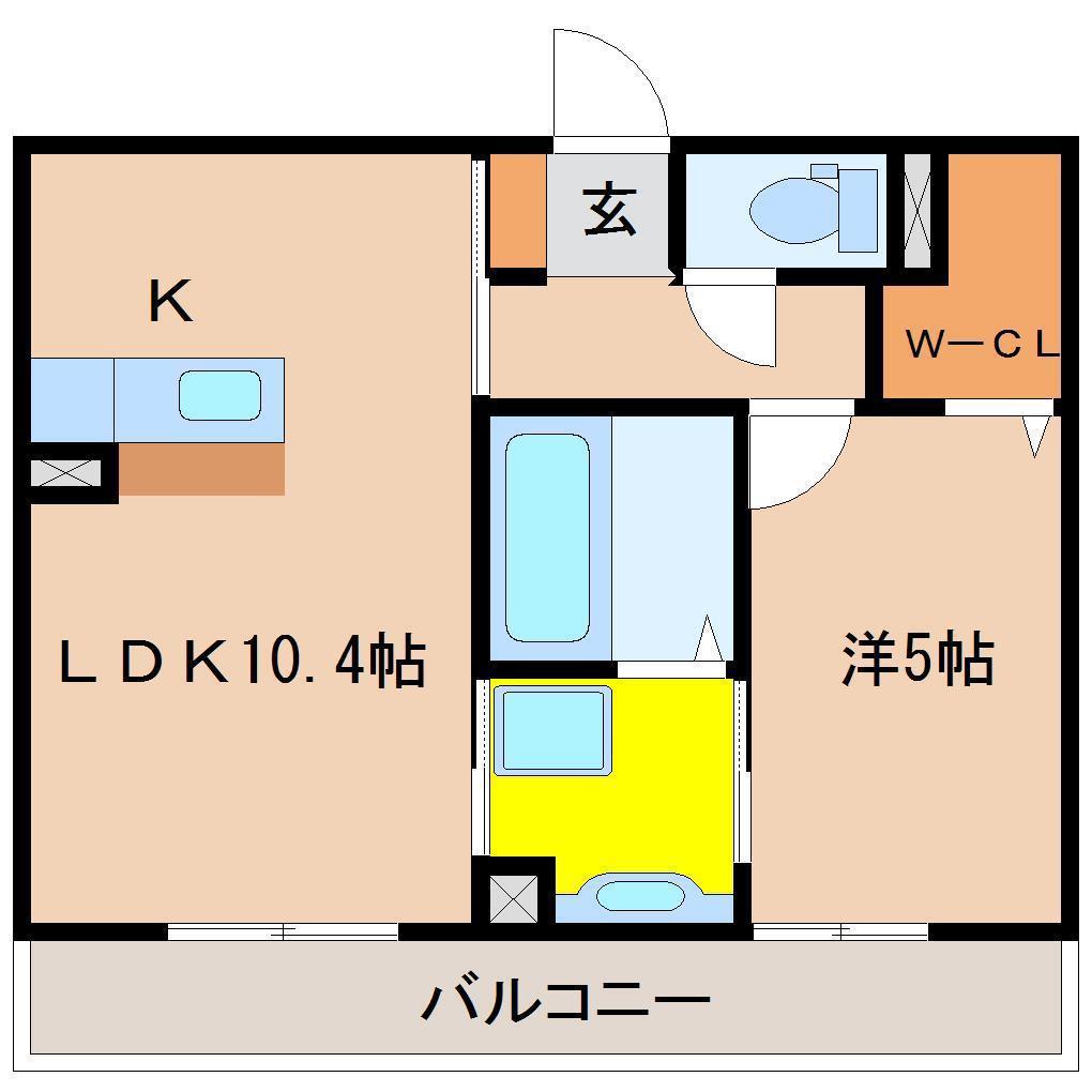 コーポブリックス(1LDK/1階)の間取り写真