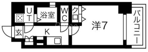 シャルマンパレ淡路(1K/5階)の間取り写真