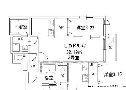 PORTA NOB二日市(1LDK/2階)の間取り写真