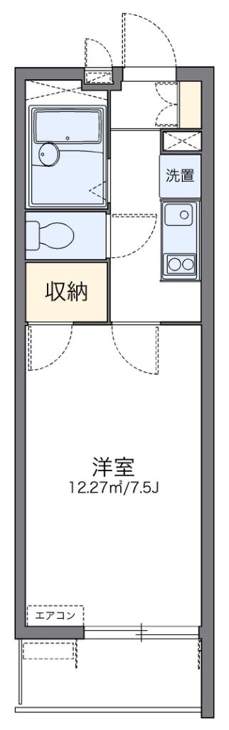 レオパレスシエレバウム(1K/2階)の間取り写真