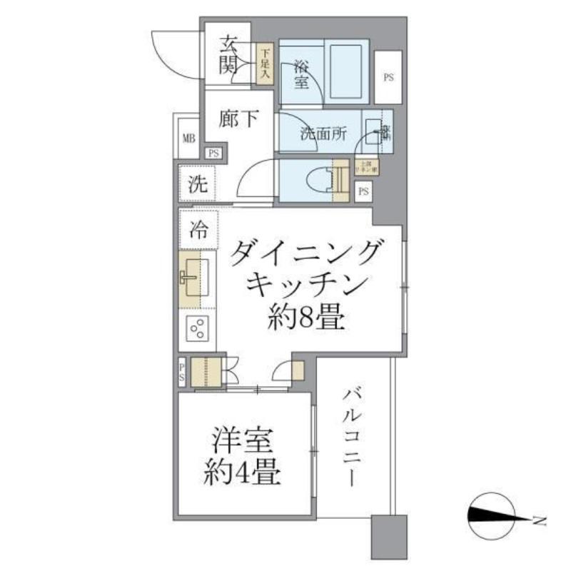 BRILLIA中野(1LDK/2階)の間取り写真