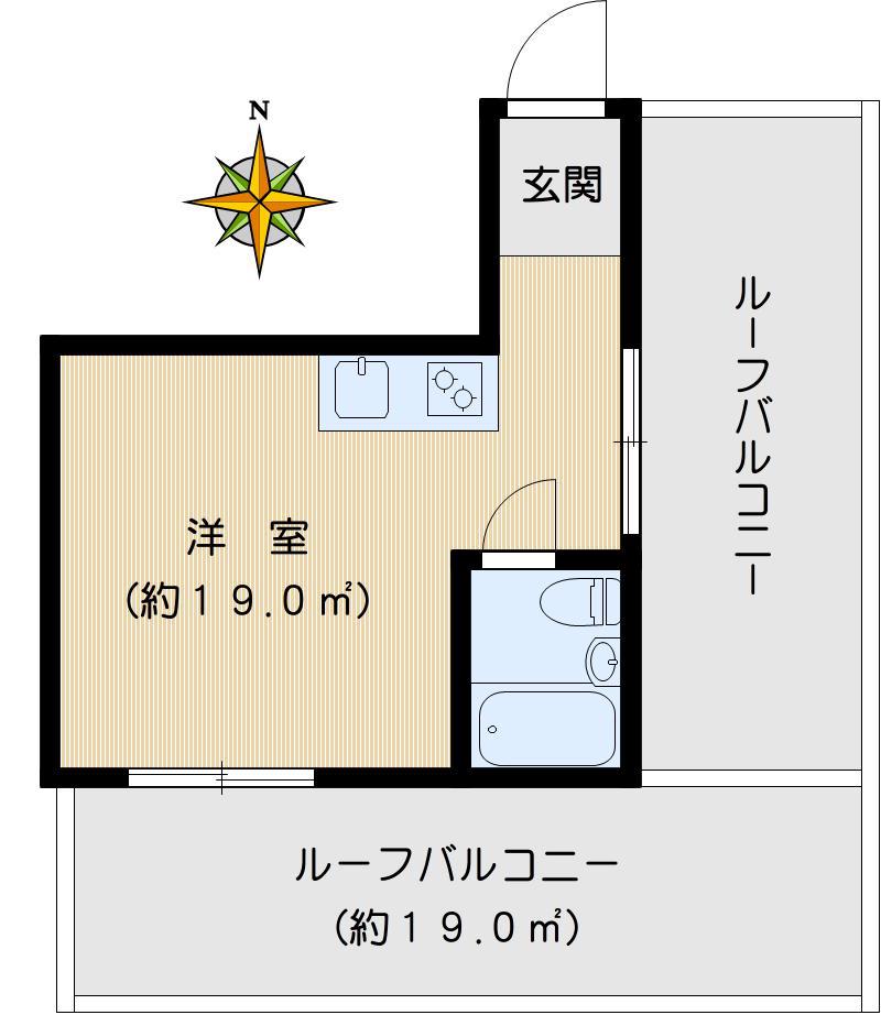 小石川コーポビアネーズ(ワンルーム/5階)の間取り写真