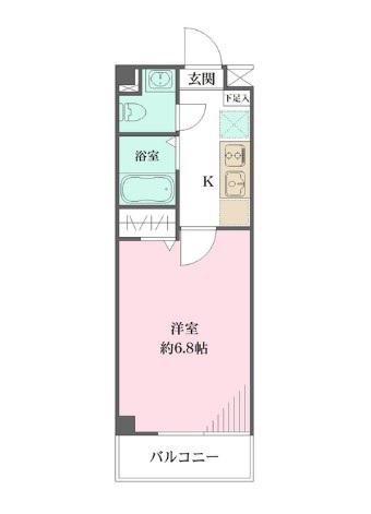 AZUメゾン西荻窪(1K/3階)の間取り写真