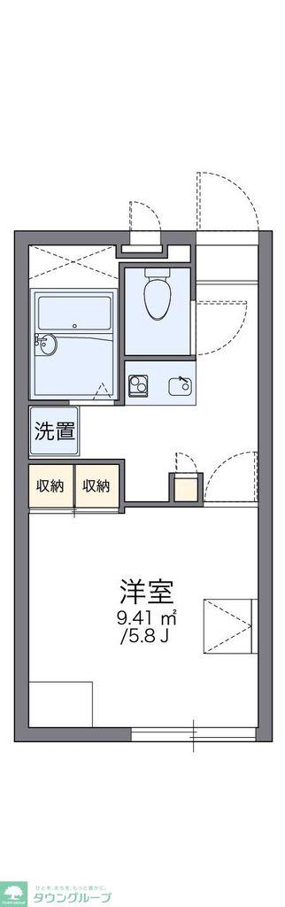レオパレスプラエ(1K/2階)の間取り写真