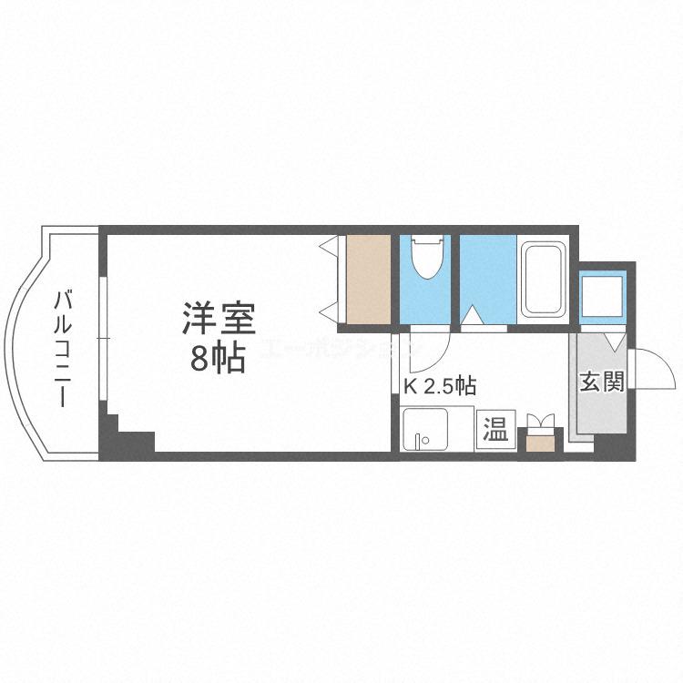 地下鉄御堂筋線 なんば駅(大阪メトロ) 徒歩5分 10階建 築32年(1K/4階)の間取り写真