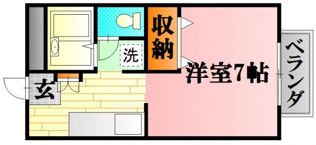 SEA DREAM II(1K/2階)の間取り写真