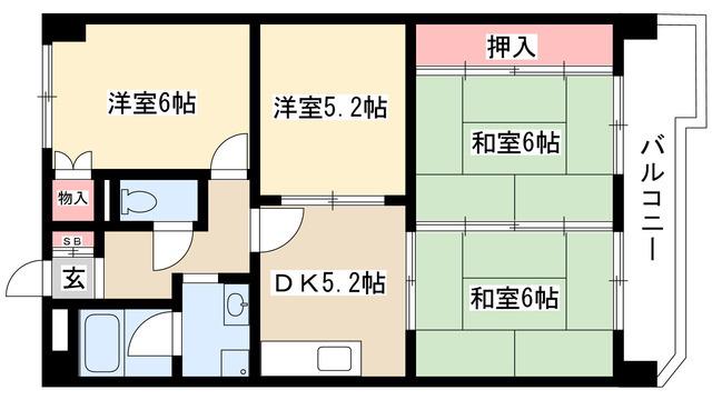 サンシティ小幡(4DK/2階)の間取り写真