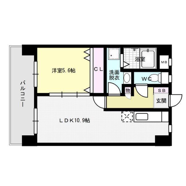 Mソレイユ21(1LDK/5階)の間取り写真