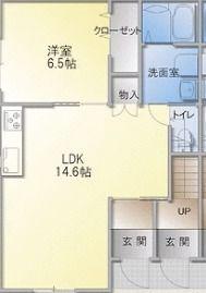 LA VIE舞阪(1LDK/1階)の間取り写真