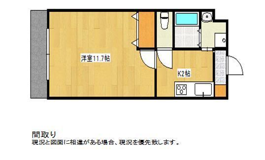 磐田ヒルズIII(1K/1階)の間取り写真
