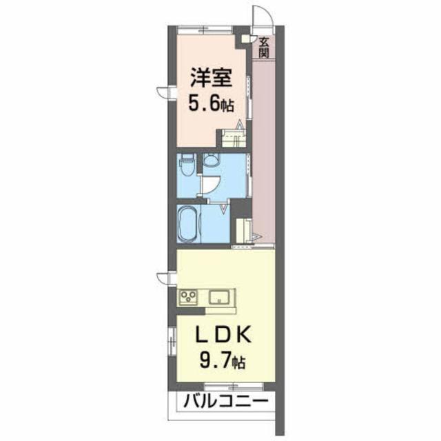 シャーメゾン大原(1LDK/1階)の間取り写真