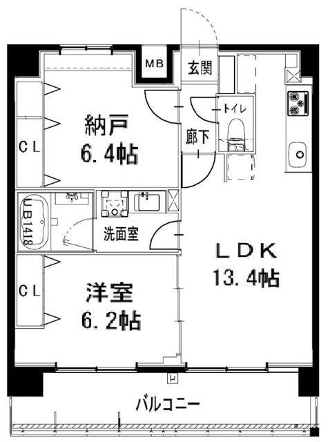 SPERO CASA(1SLDK/6階)の間取り写真