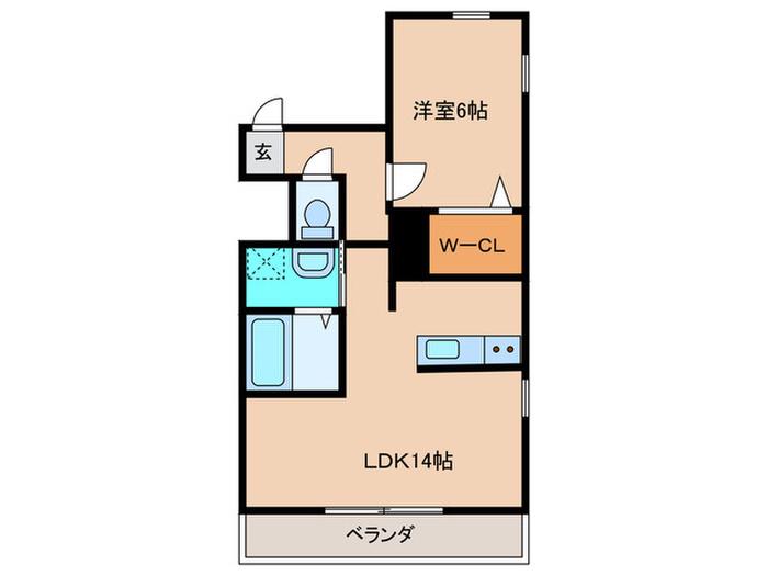 メゾンドひいらぎ(1LDK/1階)の間取り写真