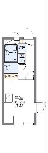 レオパレスひばり(1K/1階)の間取り写真