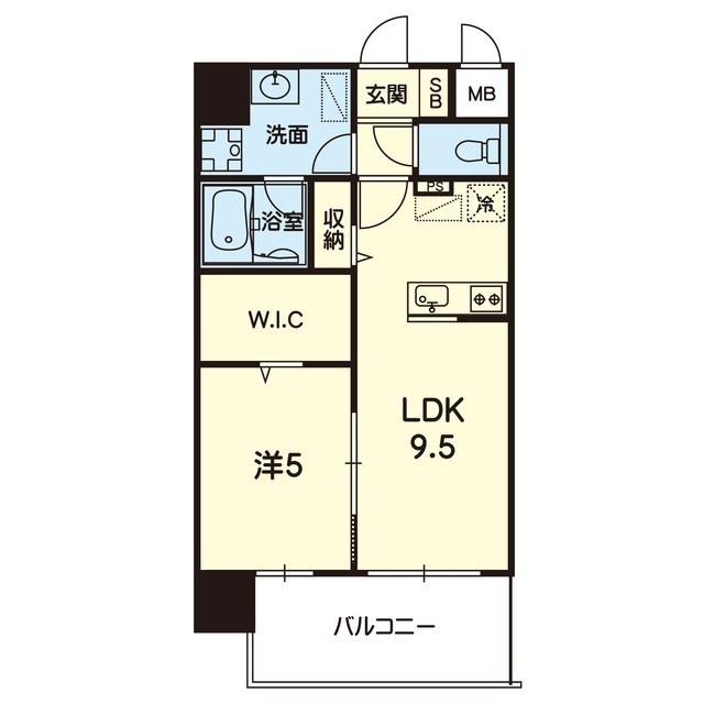 MON REVE光の森(1LDK/12階)の間取り写真