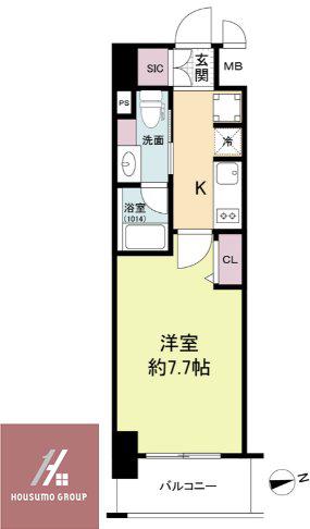 URBANLINK森小路駅前(1K/2階)の間取り写真