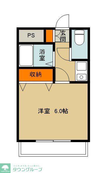 オークスプラザ(1K/2階)の間取り写真