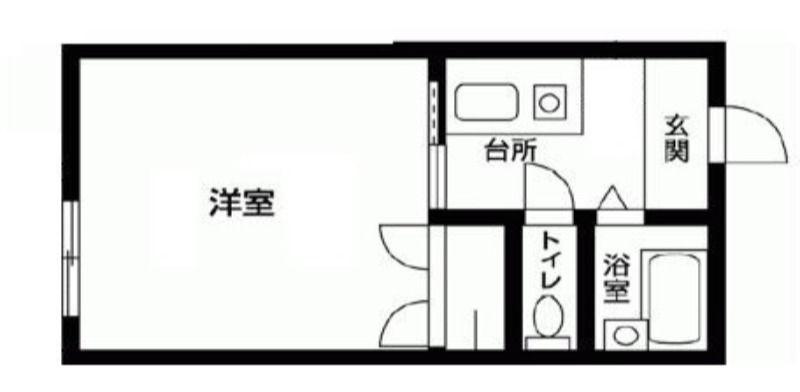 クロノス南矢名1番館(1K/2階)の間取り写真