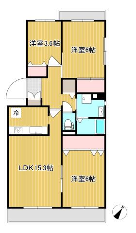 ARCH北浦和(3LDK/3階)の間取り写真
