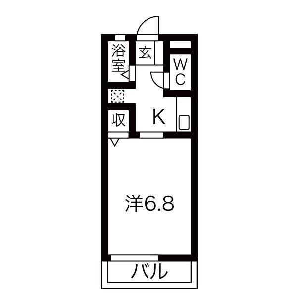 プルミエールメゾン(1K/2階)の間取り写真