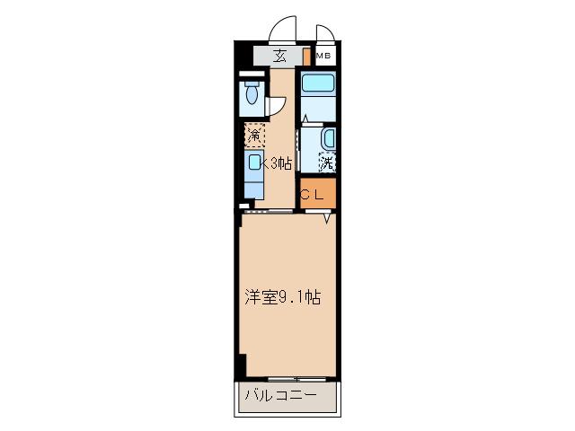 ベル アンジュ(1K/2階)の間取り写真