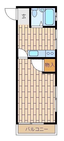 コーポエノモト(1K/1階)の間取り写真
