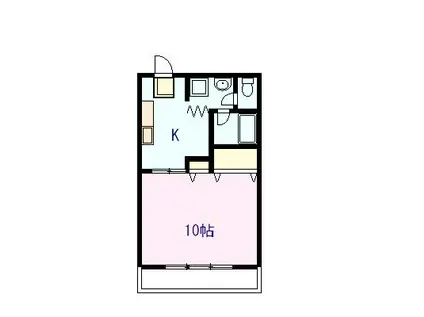 プラザわかみやIII(1K/2階)の間取り写真