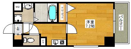 レクシア江坂(1K/6階)の間取り写真